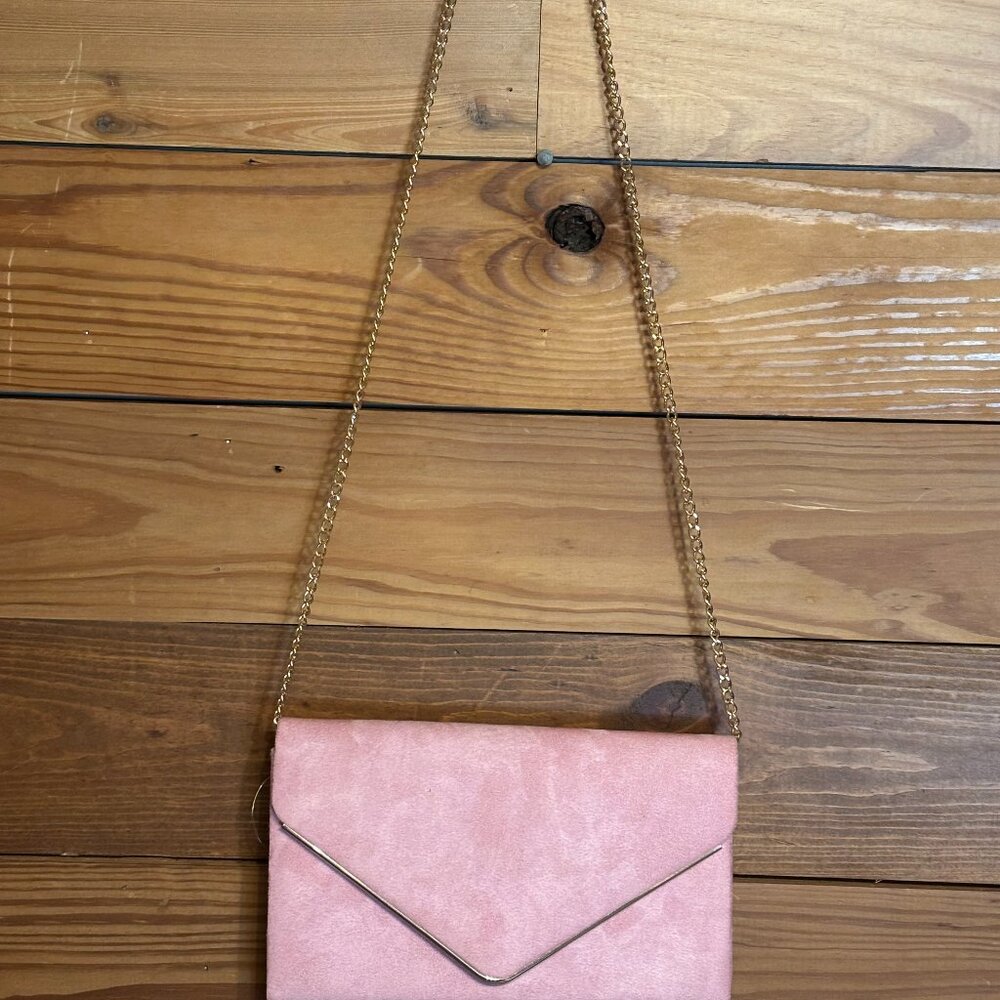 New Faux Suede Pink Purse